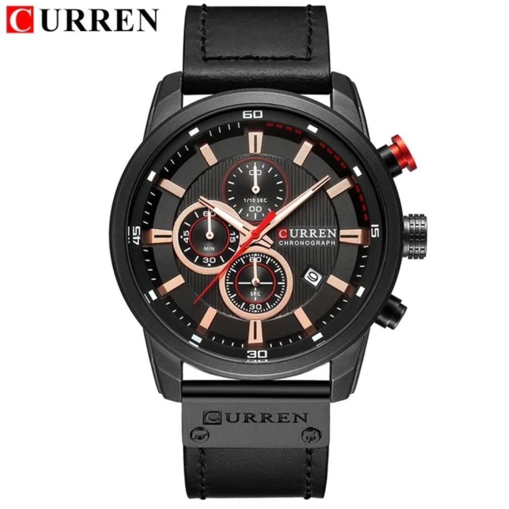⭐️⭐️⭐️⭐️⭐️(4,83)Montre Homme CURREN Chronographe – Élégance & Performance